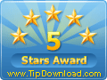 5 Stars Award from tipdownload.com